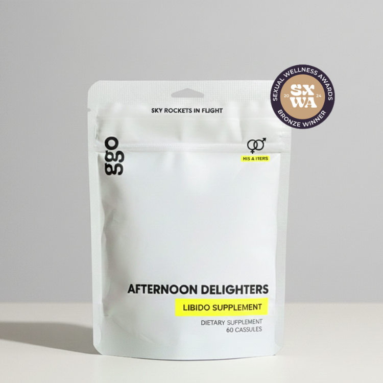 afternoon delighters libido supplement with sexual wellness awards winner logo