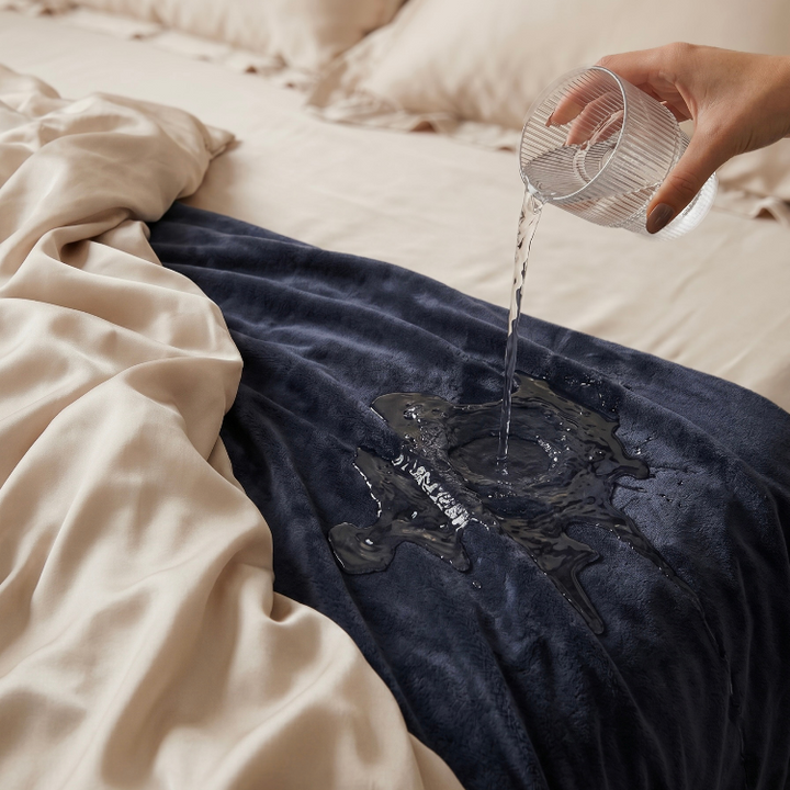 pouring water on charcoal freak sheet waterproof blanket
